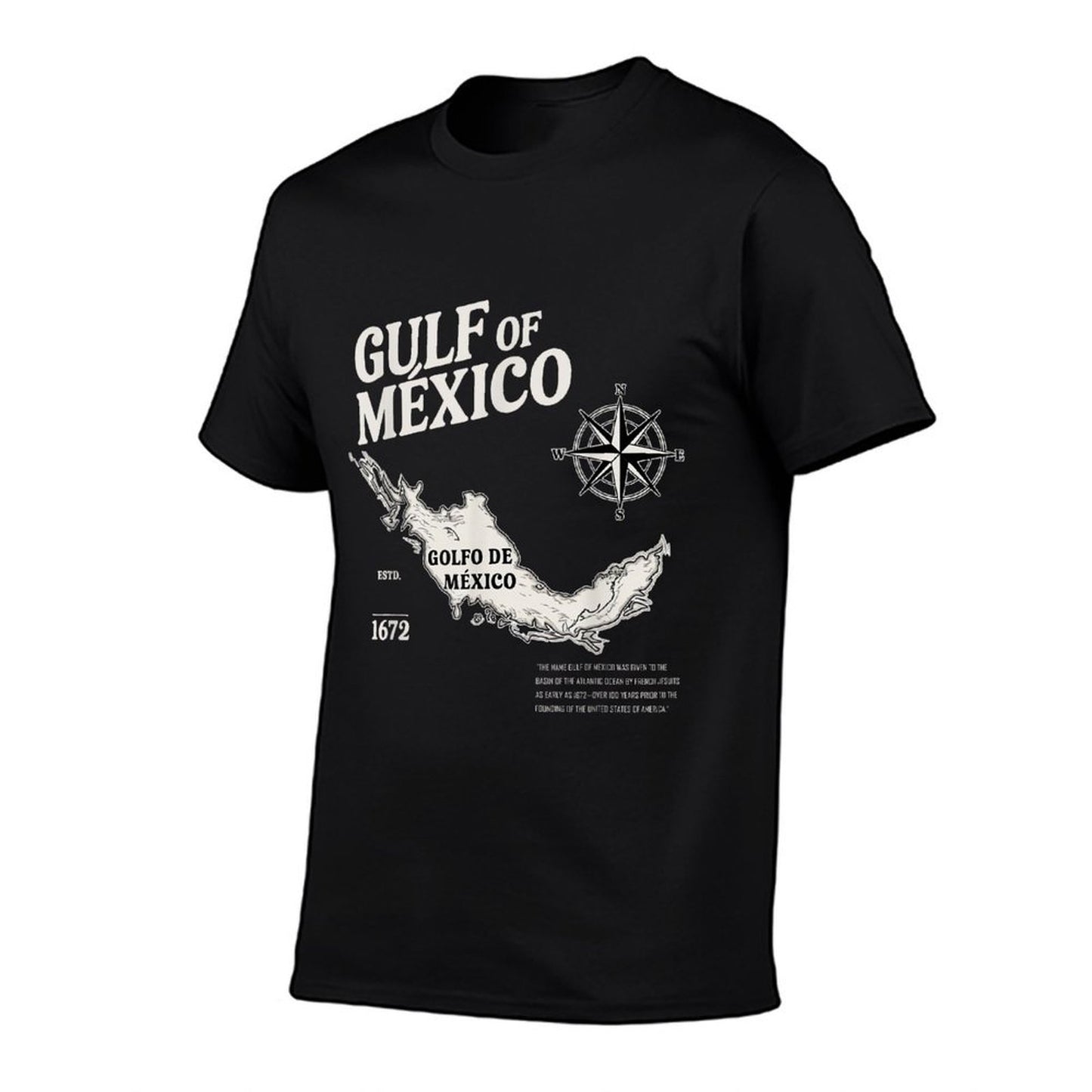 Gulf of Mexico Not US America Historic Map 1672  Cotton T-Shirt