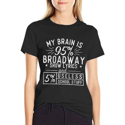 My Brain Is 95 Broadway Lyrics - Actor Theatre Musical  Wrinkle-resistant T-Shirt