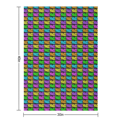 NEON RAINBOW YAOI Eco-conscious Throw Blanket