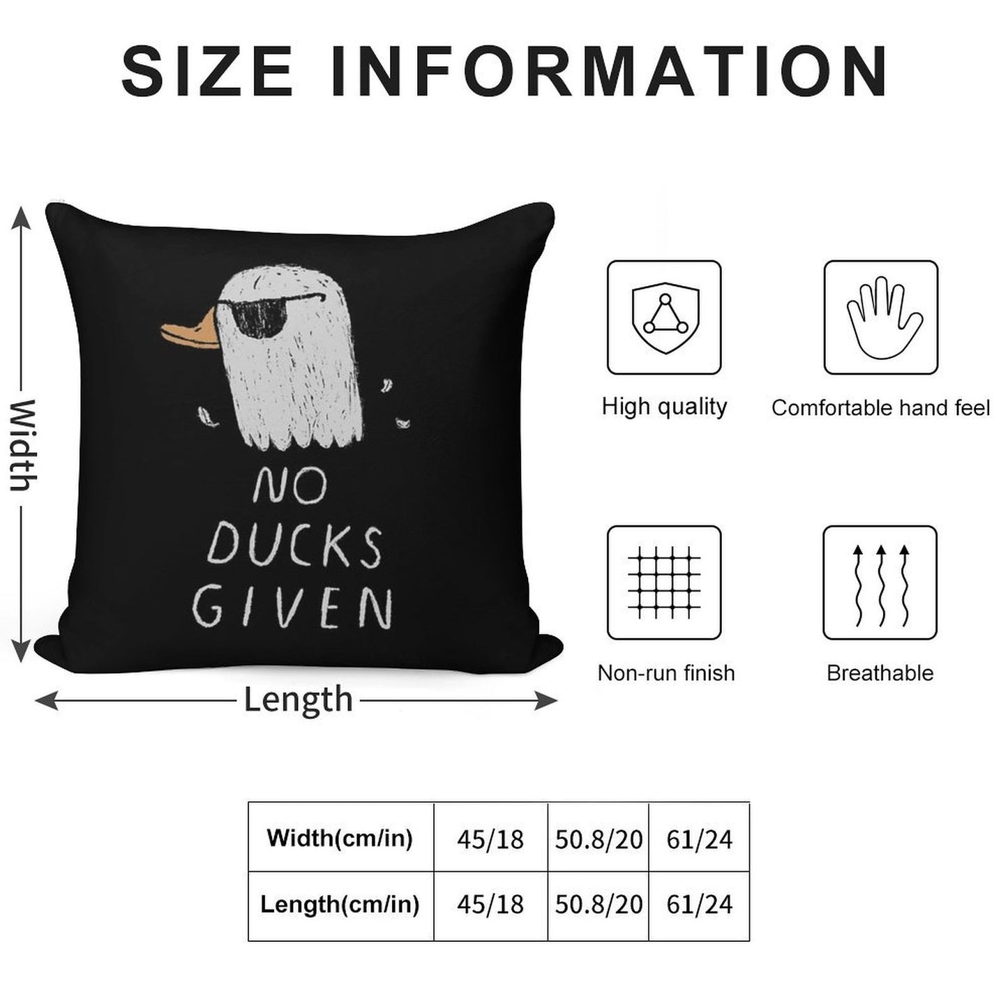 No Ducks Given Soft Bedroom Essential Throw Pillow