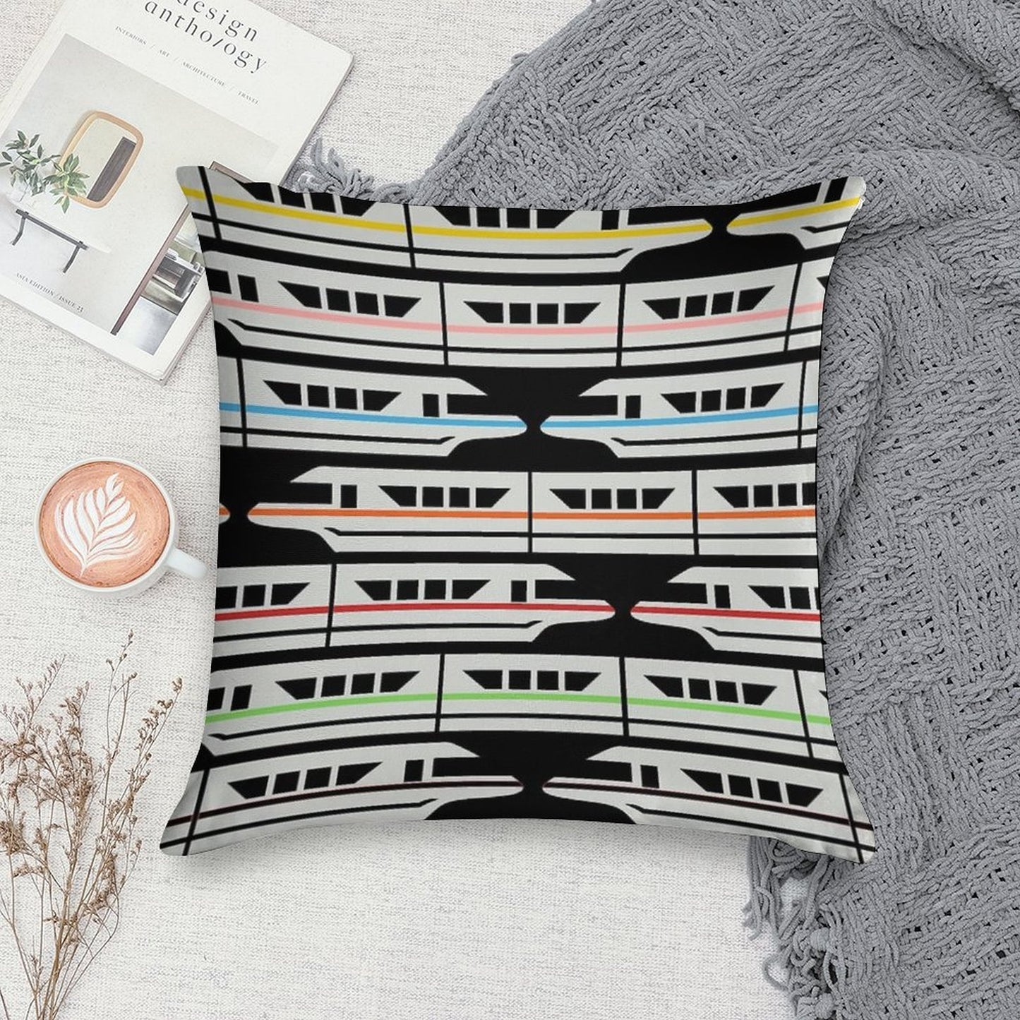 Please Stand Clear of The Door Ways Soft Reinforced Edging Throw Pillow