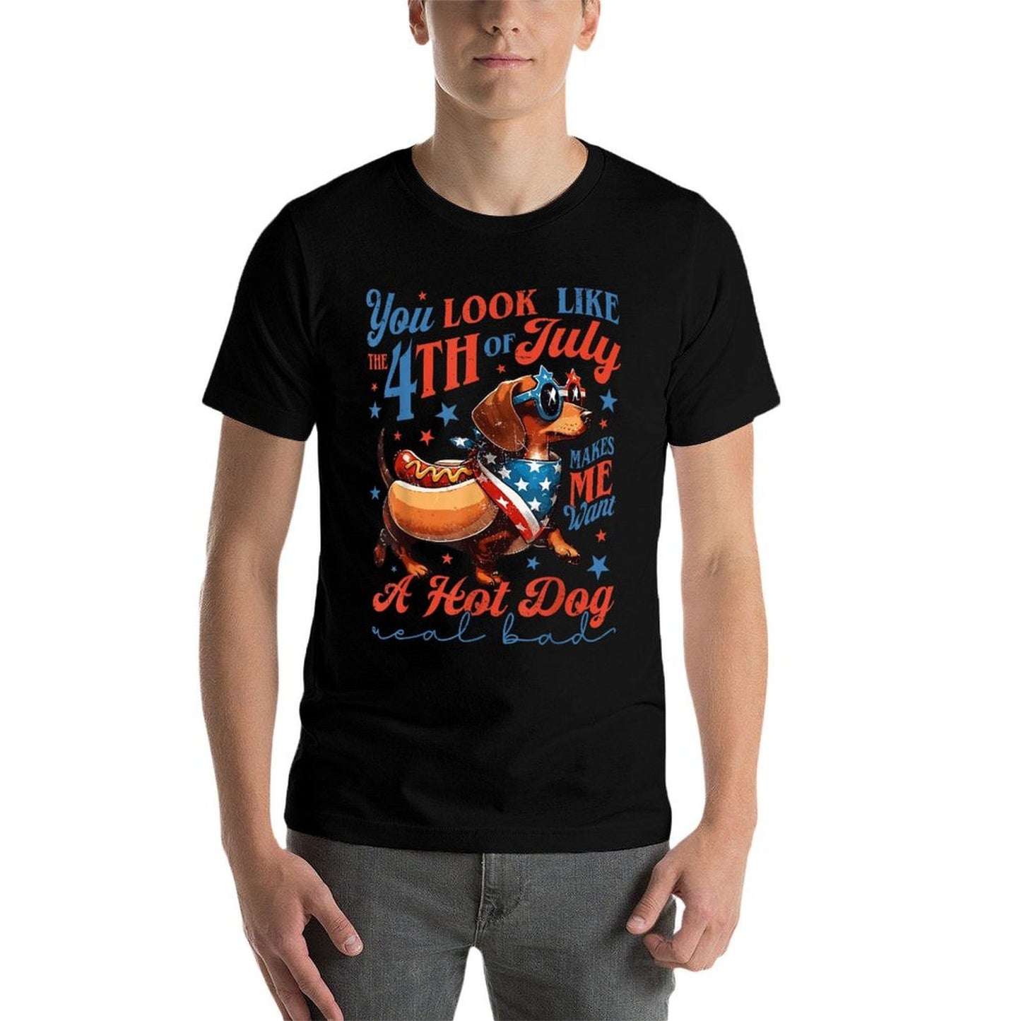 Dachshund You Look Like The 4th July Makes Me Want A Hot Dog  Breathable T-Shirt