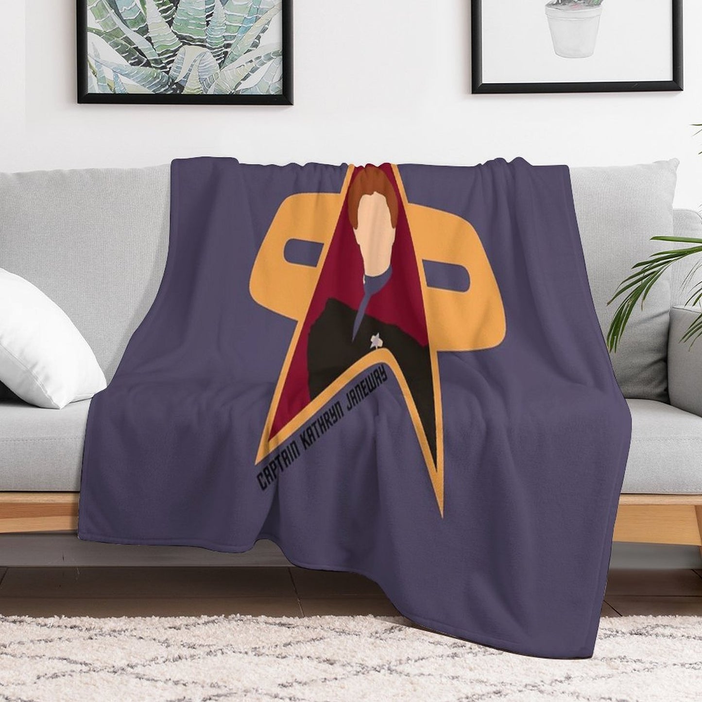 Captain Kathryn Janeway - Star Trek, Voyager Comfort Throw Blanket