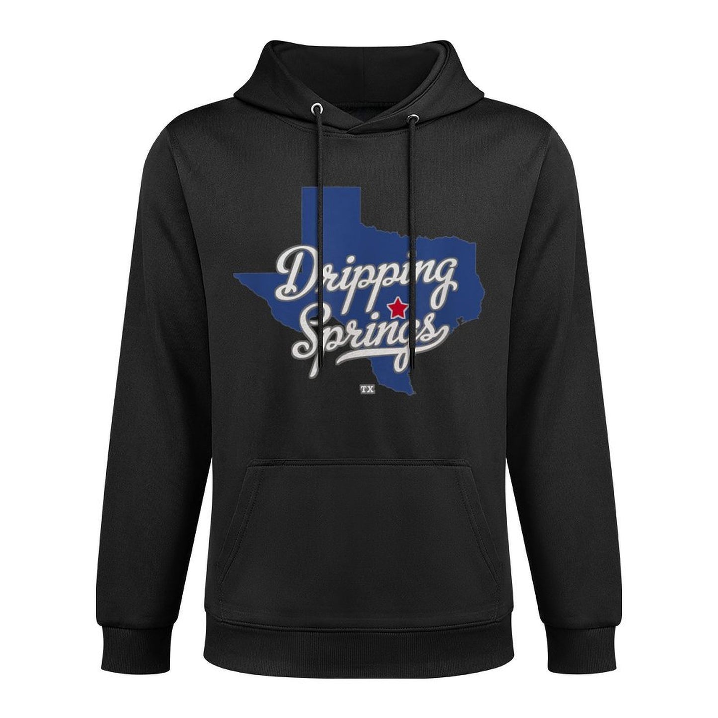 Dripping Springs Texas TX Map Durable Construction Hoodie