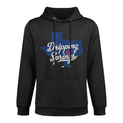 Dripping Springs Texas TX Map Durable Construction Hoodie