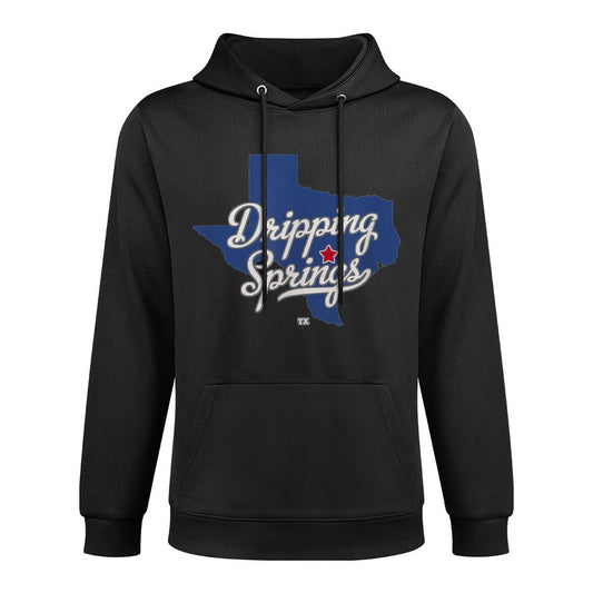 Dripping Springs Texas TX Map Durable Construction Hoodie