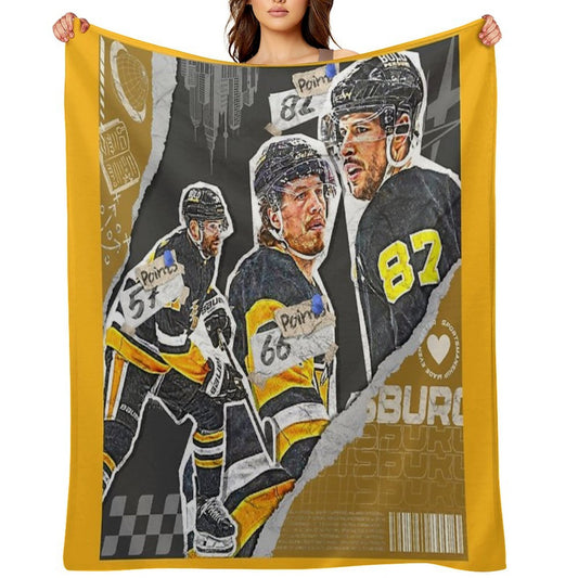 Pittsburgh Team Squad Design 1 Shrink-resistant Throw Blanket