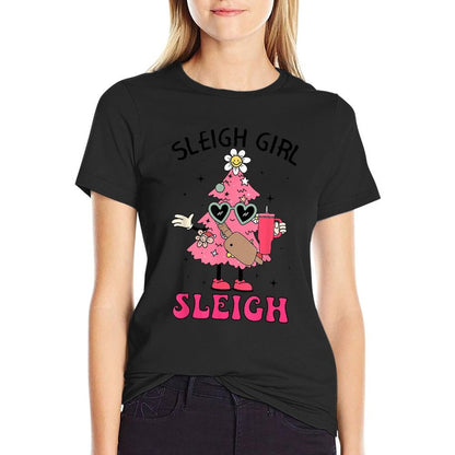 Pink Christmas Tree Bougie Belt Bag Sleigh Girl Sleigh Xmas  Quick-drying T-Shirt