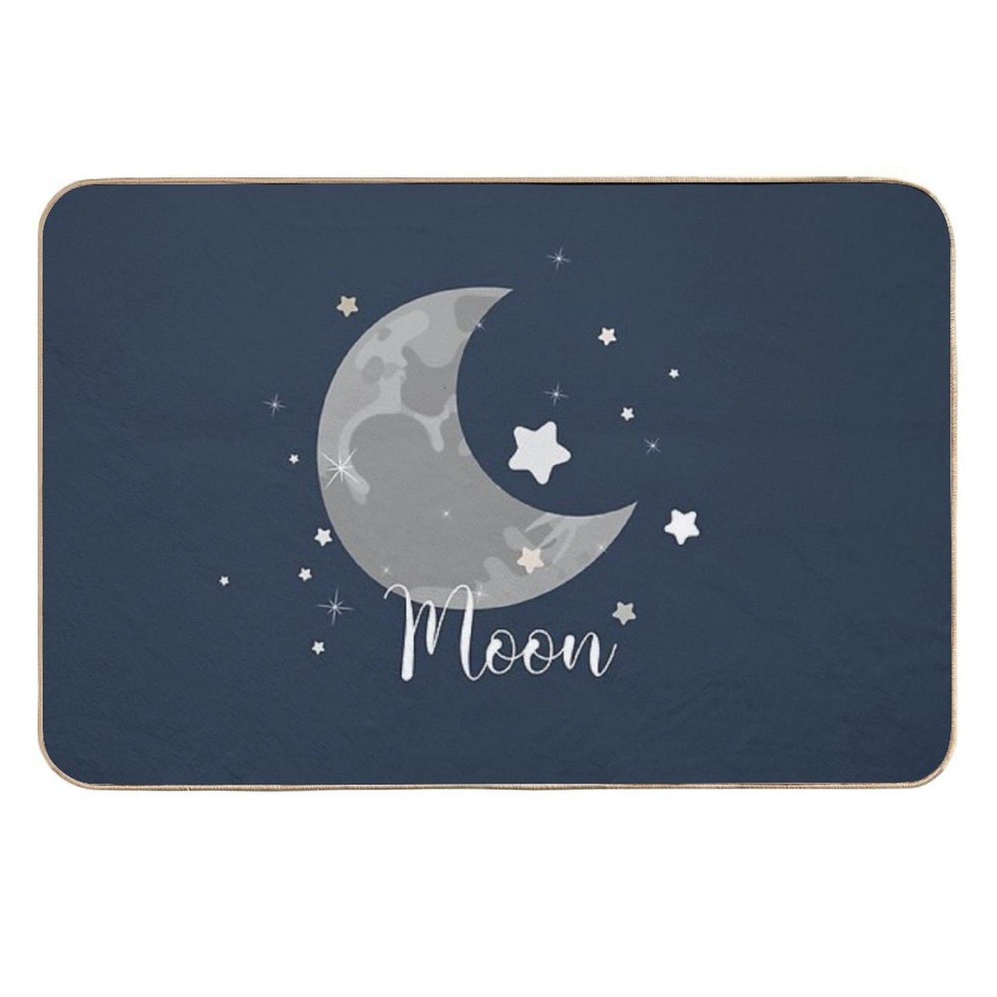 Moon Illustration  Long-Lasting Bath Mat