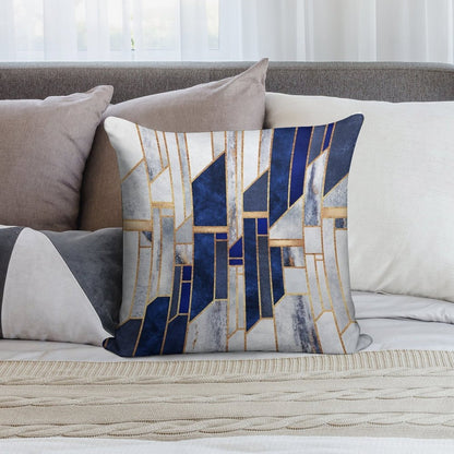 Blue Winter Sky Soft Luxury Feel Throw Pillow