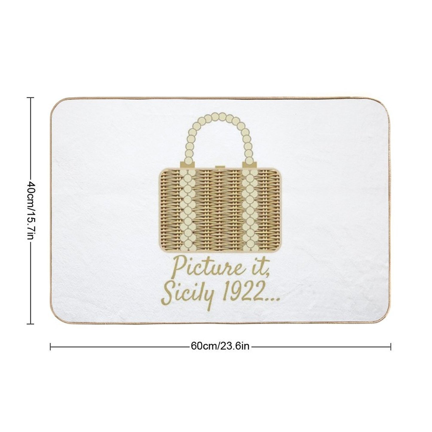 Sophia's Wicker Purse  Toxin-Free Bath Mat