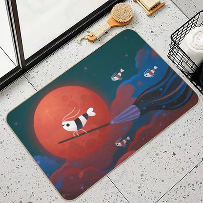 Moonlit Night  Easy Maintenance Bath Mat