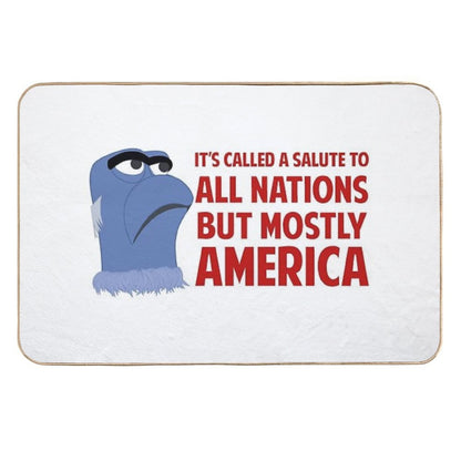 It's Called A Salute To All Nations But Mostly America  Eco-Friendly Bath Mat