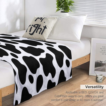 Seamless Cow Pattern Eco-conscious Throw Blanket