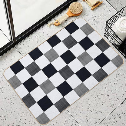 Ska Gingham  Easy Maintenance Bath Mat