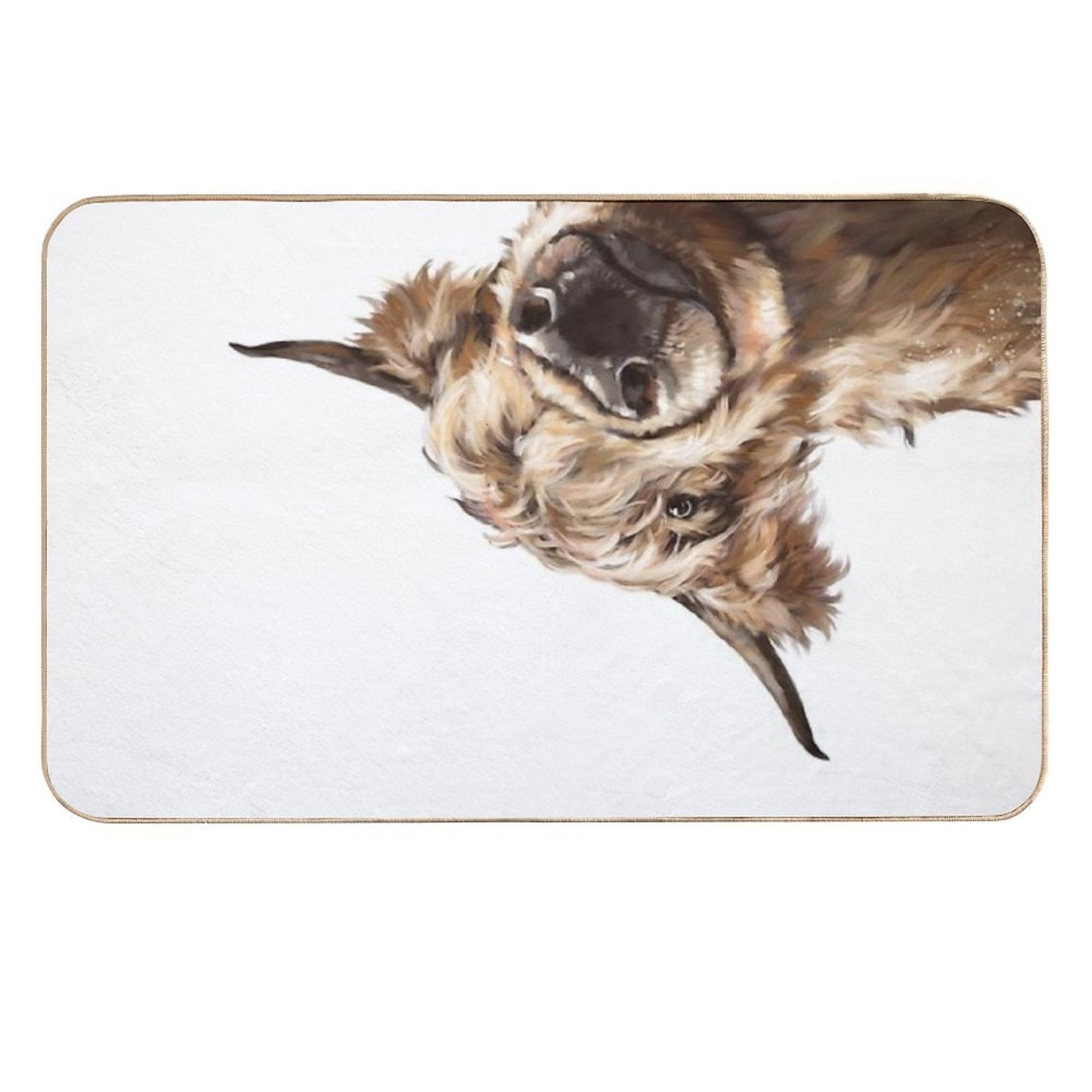 Sneaky Highland Cow  Rapid-Drying Bath Mat