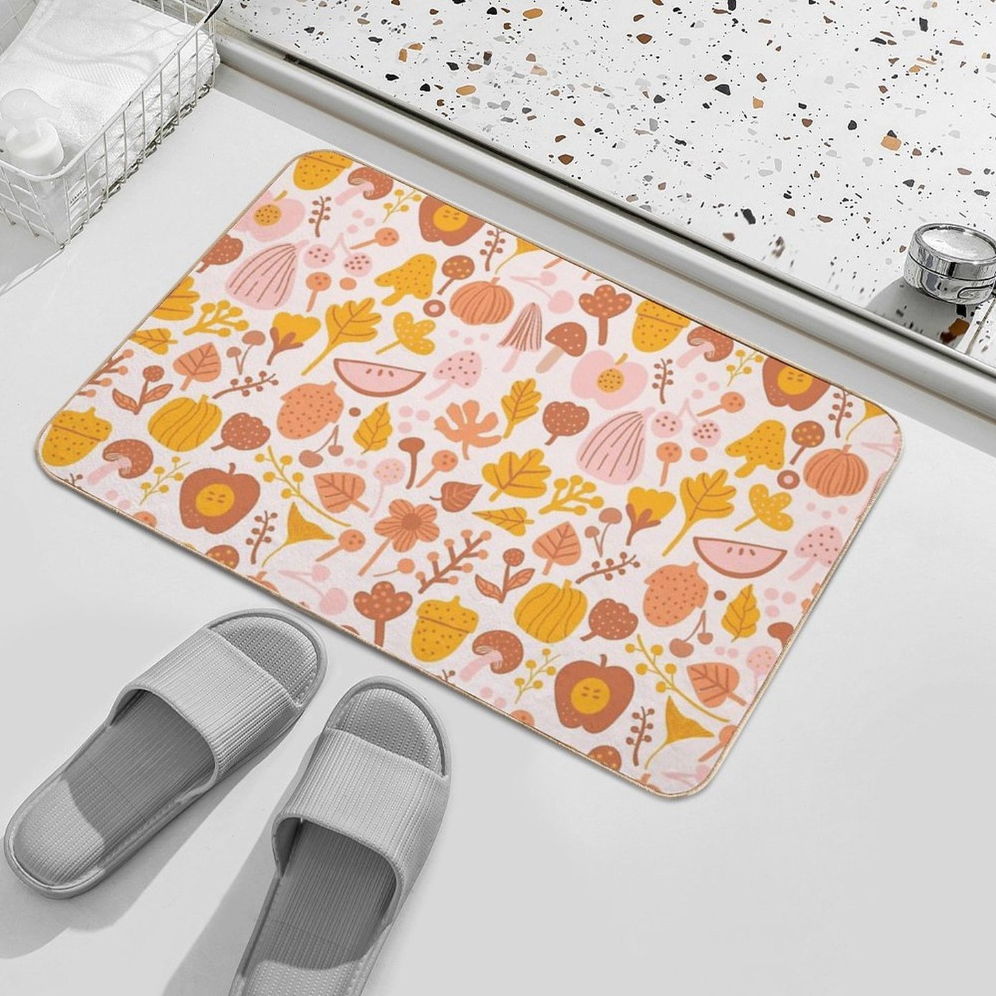 Last Day of Fall November  Stain-Proof Bath Mat