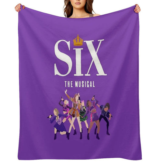 Six The Musical Queens Poster Durable Throw Blanket