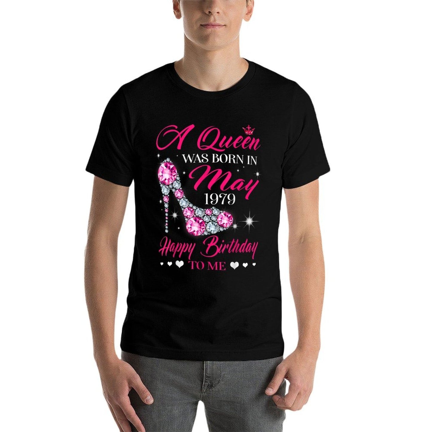Queens Are Born in May 1979 T 40th Birthday  Trendy Pattern T-Shirt