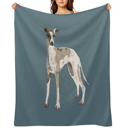 Whippet Shrink-resistant Throw Blanket