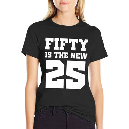 Fifty Is The New 25 Funny 50th Birthday Premium  Moisture-wicking T-Shirt