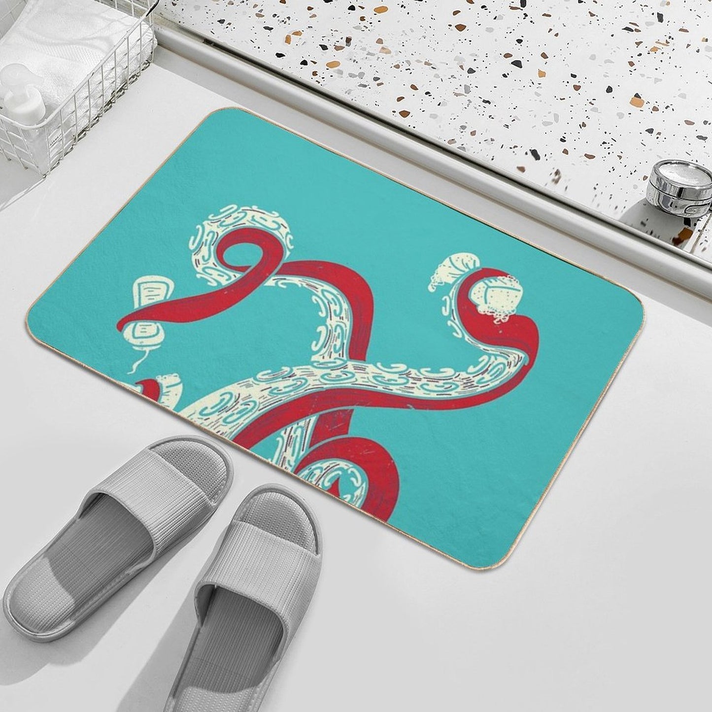 Kraken  Easy To Clean Bath Mat