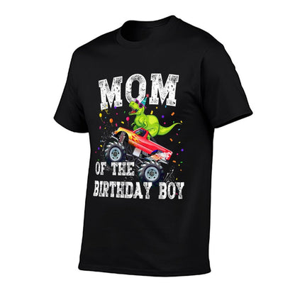 Mom of The Birthday Boy T Rex Dinosaur Monster Truck Family  Breathable T-Shirt