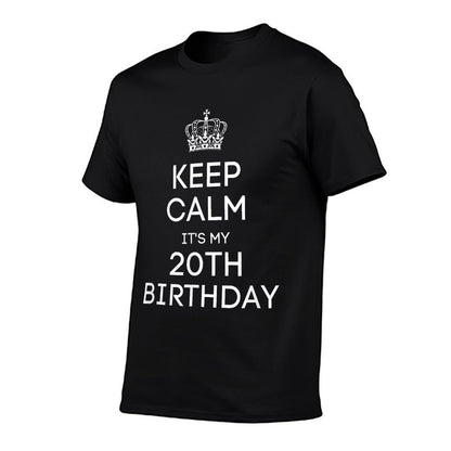 Keep Calm It's My 20th Birthday Funny 20th Birthday  Oversized Silhouette T-Shirt
