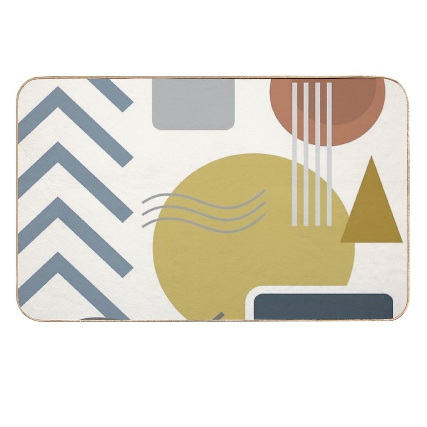Mid Century Modern Geometric 3 #redbubble #stickers #posters #artprint  Dirt-Trapping Bath Mat