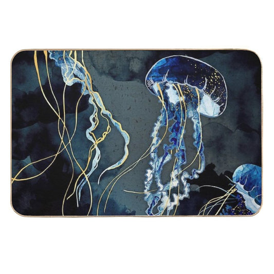 Metallic Ocean III  Easy Maintenance Bath Mat
