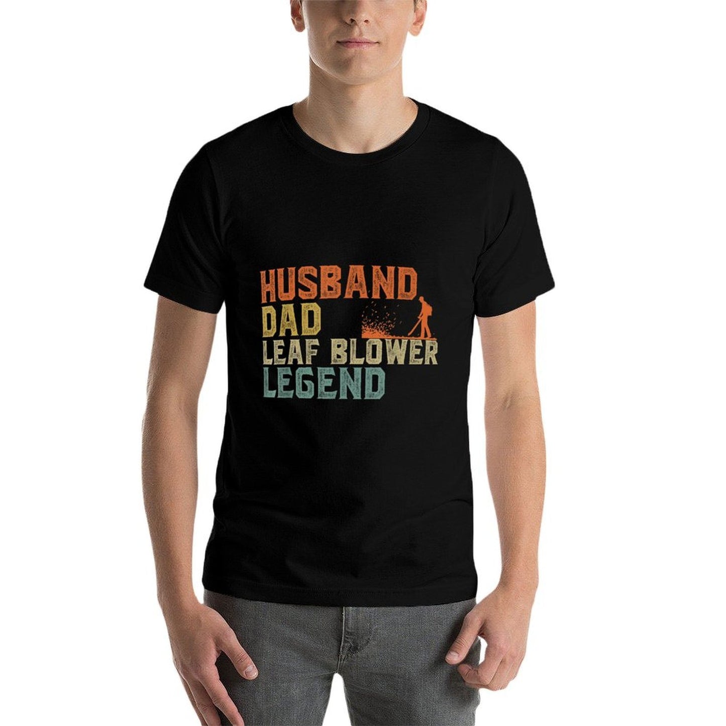 Funny Leaf Husband DAD Leaf Blower Legend  Lightweight T-Shirt
