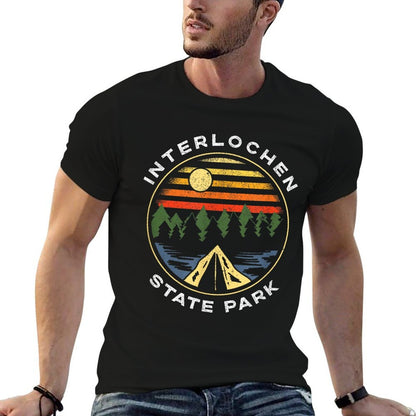 Interlochen State Park Michigan Forest Camping Vacation  Trendy Pattern T-Shirt