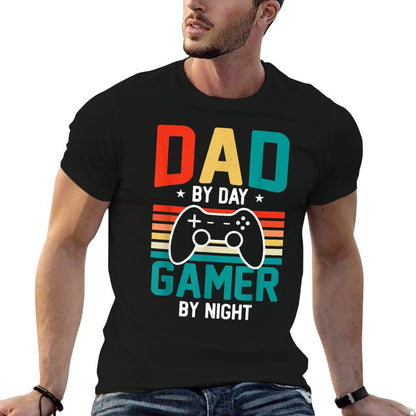 Dad By Day Gamer By Night Video Games Lover Gamer Dad  Vintage-inspired T-Shirt
