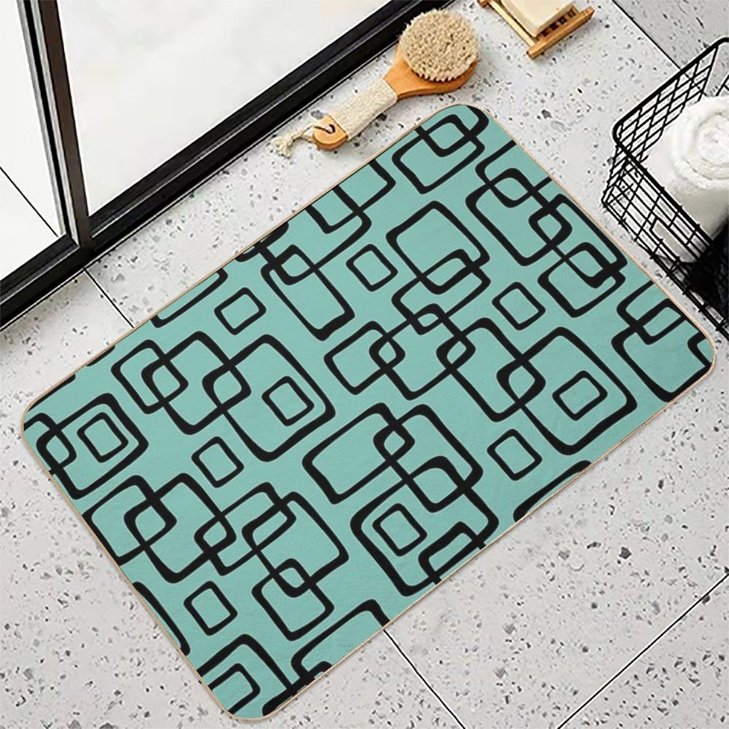 Mid Century Modern Decoration  Non-Slip Bath Mat
