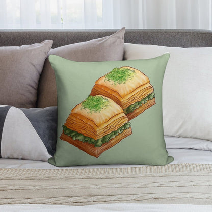 Pistachio Baklava Soft Warmth Comfort Throw Pillow