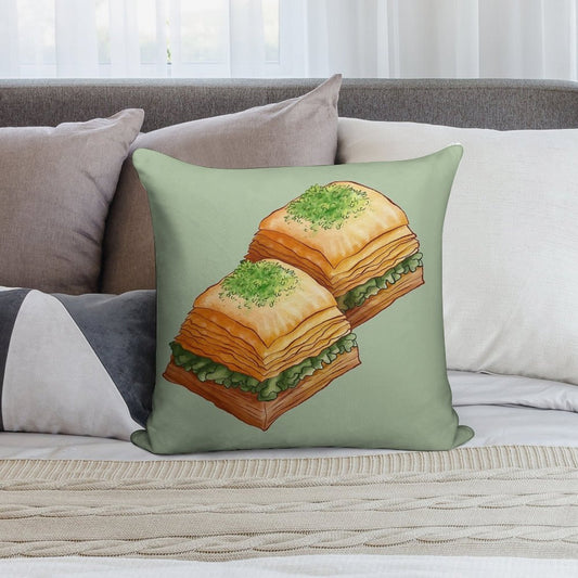 Pistachio Baklava Soft Warmth Comfort Throw Pillow