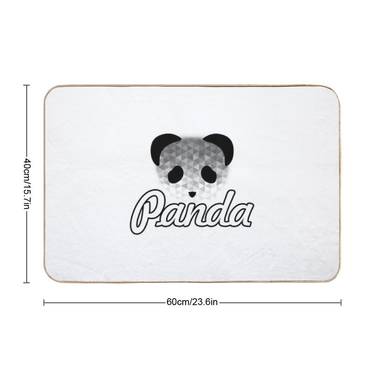 Geometric Panda Drawing  Rapid-Drying Bath Mat