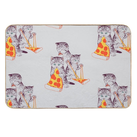 Pizza Kittens  Easy To Clean Bath Mat