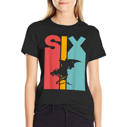 6th Birthday Dragon Children 6 Years Old  Cotton T-Shirt