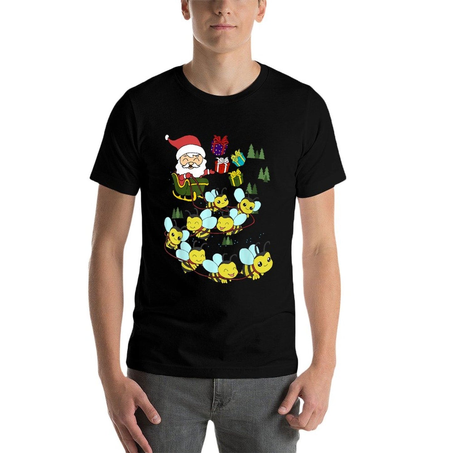 Bee Christmas  Polyester Blend T-Shirt