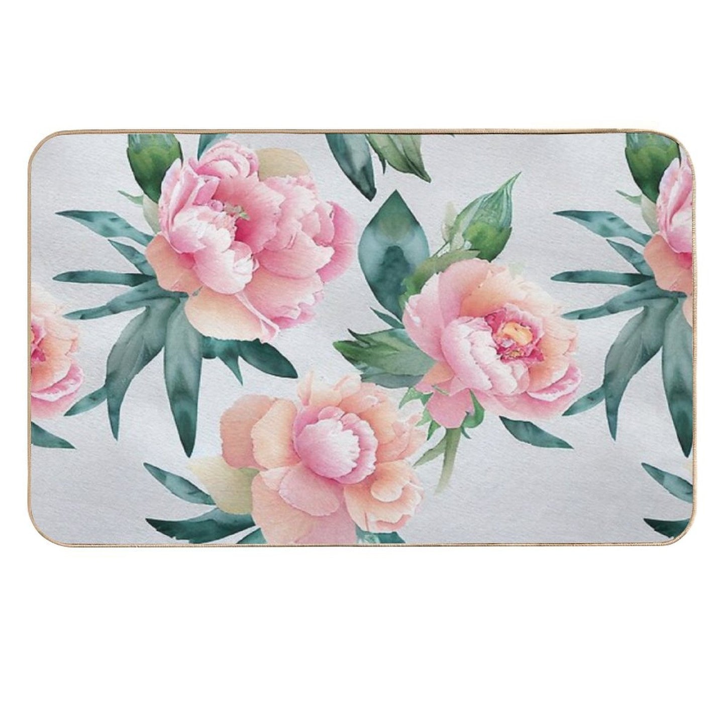 Flower Design, Flower Illustration  Absorbent Bath Mat