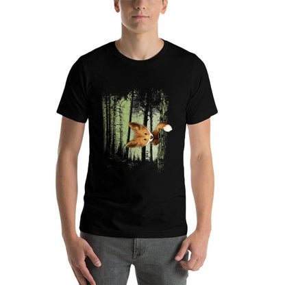 Funky Fox In Casual Twilight Forest  Moisture-wicking T-Shirt