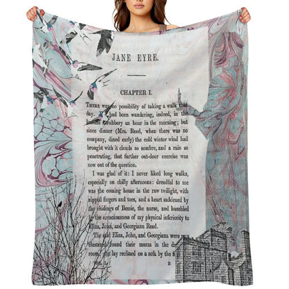 Jane Eyre Collage Gift-ready Throw Blanket