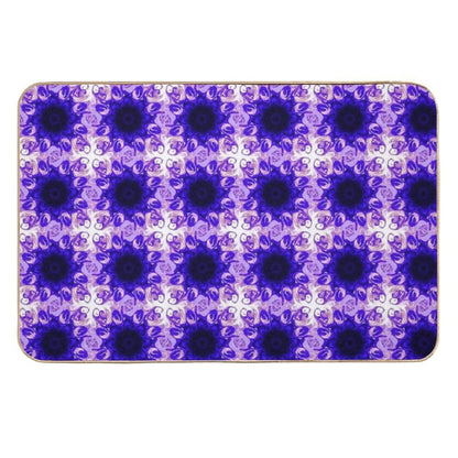 Pinkish Purple Mandela Tile  Fade-Resistant Bath Mat