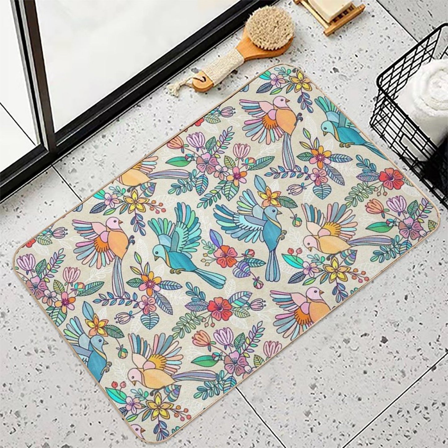 Whimsical Summer Flight  Rapid-Drying Bath Mat