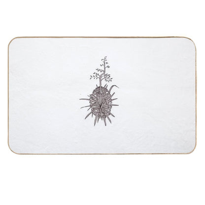 Flowering Agave in A Cage  Non-Slip Bath Mat