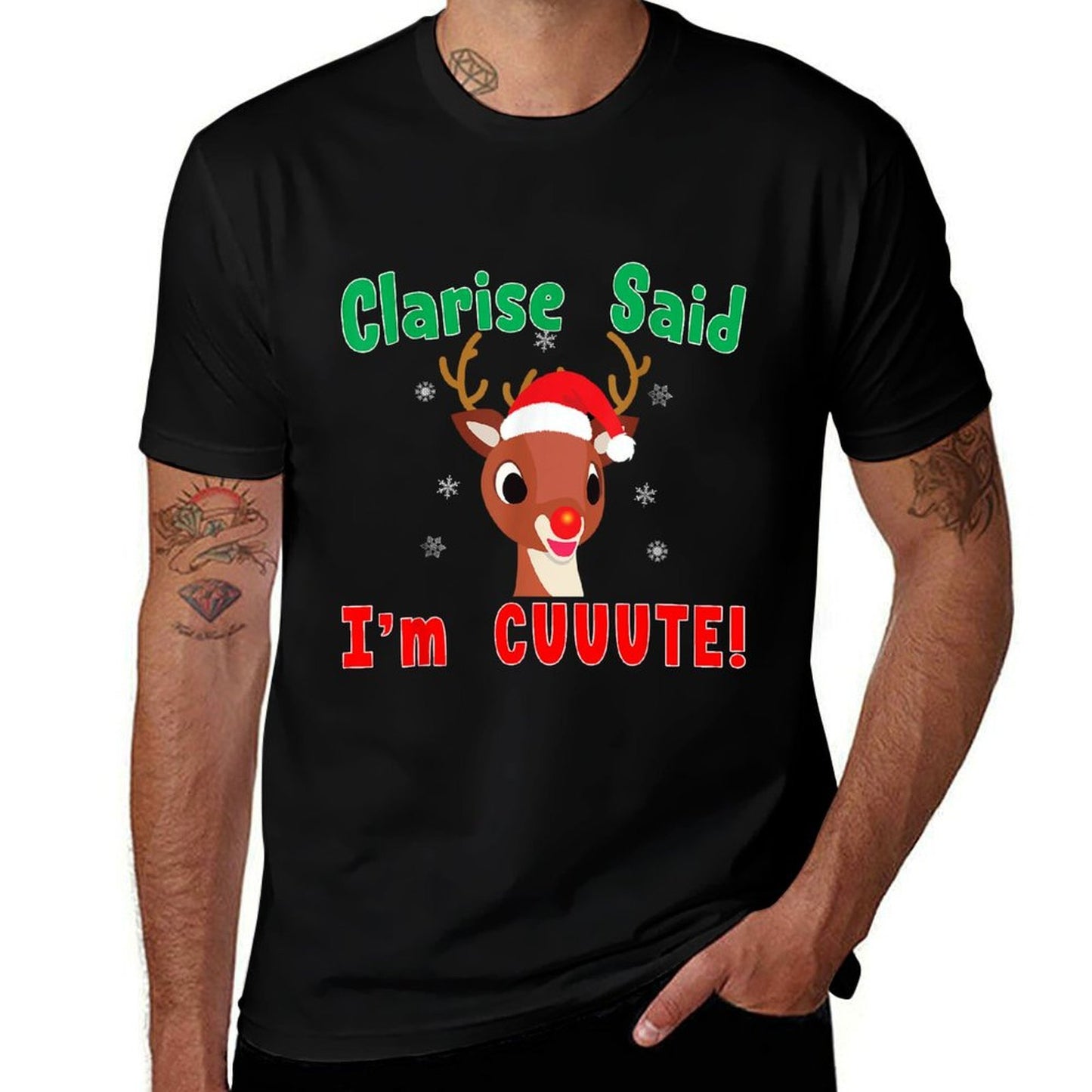 Rudolph Red Nose Reindeer Clarisse Said Im Cute! Kids  Durable T-Shirt