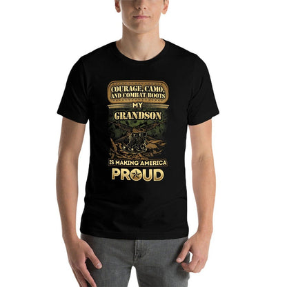 My Grandson Is A Soldier - Proud Military Grandparent  Classic T-Shirt