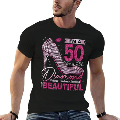 I'm A 50 Years Old Diamond, 50 And Fabulous 50th Birthday  Heathered Texture T-Shirt