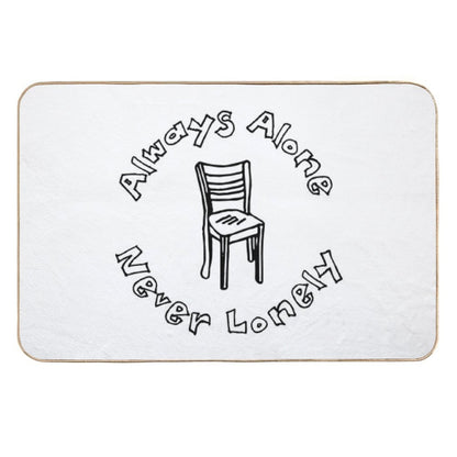 Scarfo 'Always Alone, Never Lonely' Logo  Absorbent Bath Mat